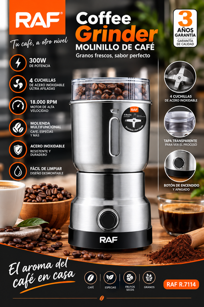 Molino Eléctrico Pulverizador Cafe Especies Cocina Raf