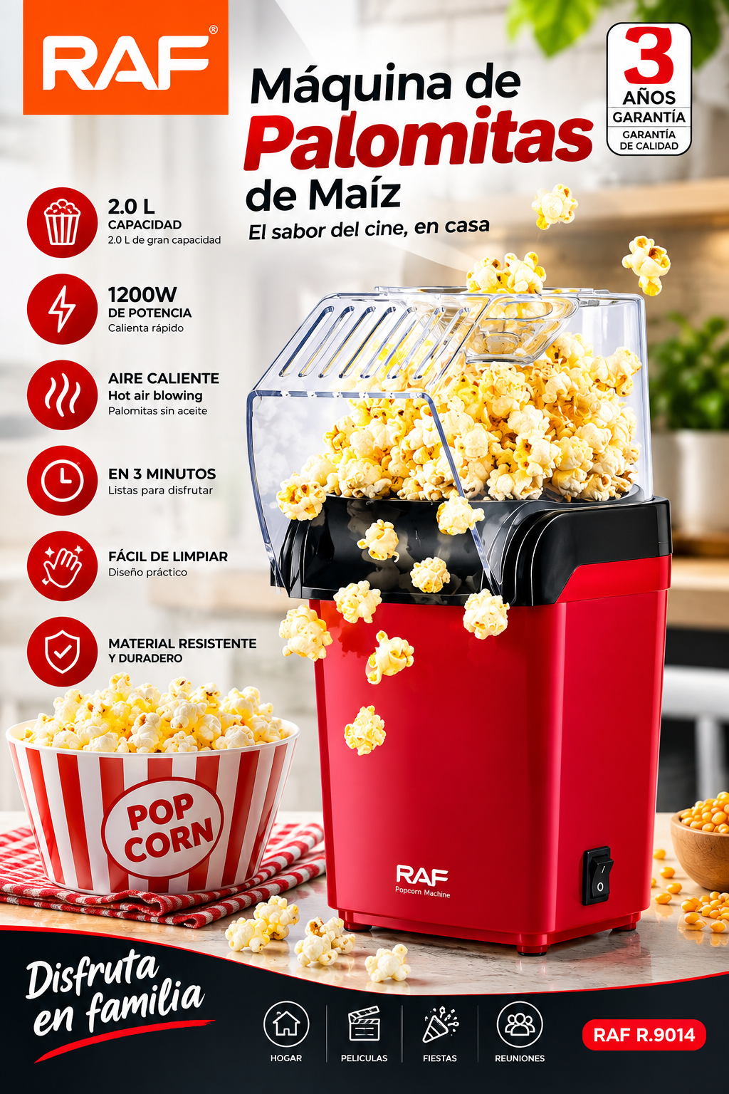 Máquina de Cabritas RAF R.9014 2L 1200W ---