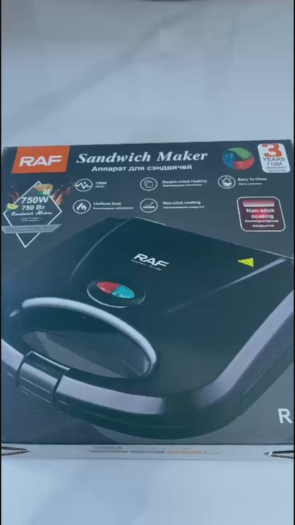 Sandwichera Eléctrica RAF R.284S 750W Antiadherente